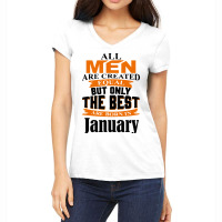 All Men Are Created (january) Women's V-neck T-shirt | Artistshot