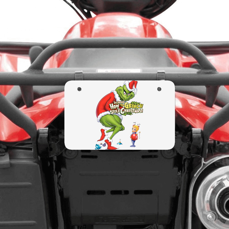 Custom Dr Seuss How The Grinch Stole Christmas Atv License Plate By