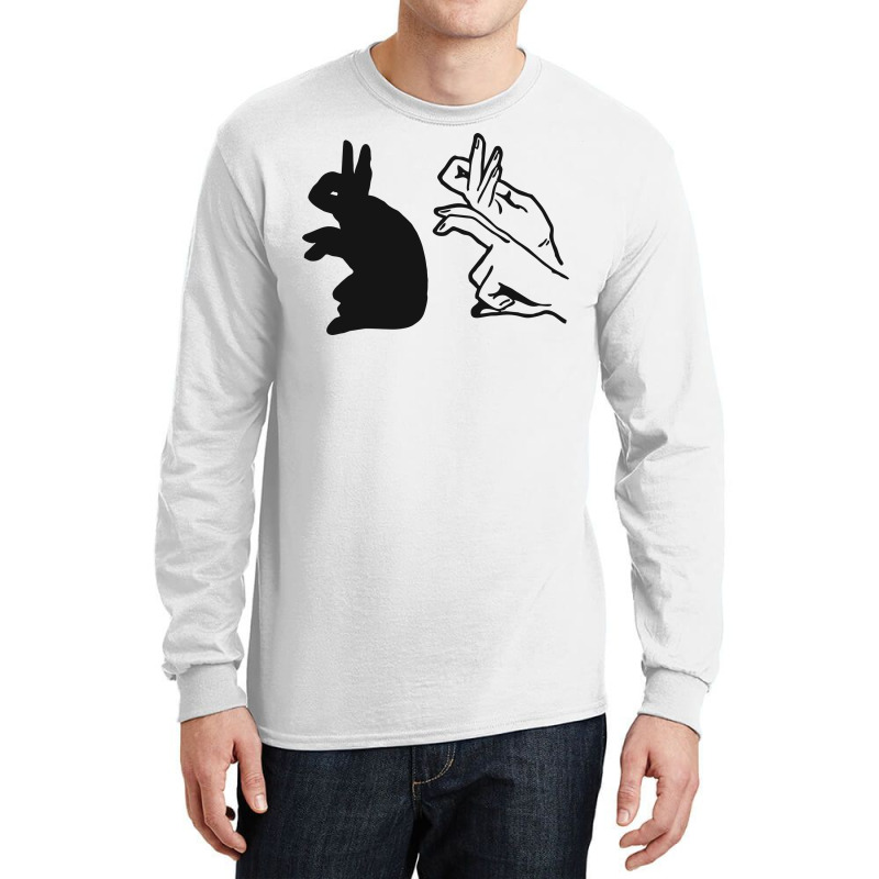 Rabbit Hand Shadow 2 Long Sleeve Shirts | Artistshot