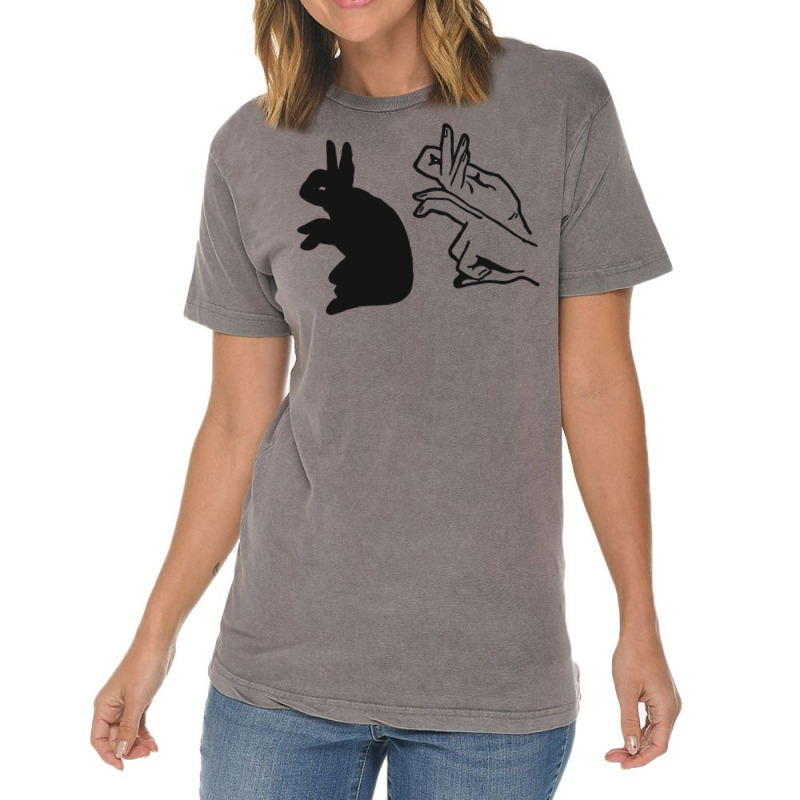 Rabbit Hand Shadow 2 Vintage T-shirt | Artistshot