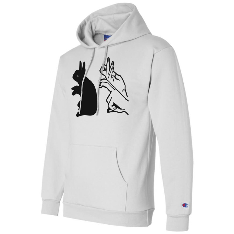 Rabbit Hand Shadow 2 Champion Hoodie | Artistshot