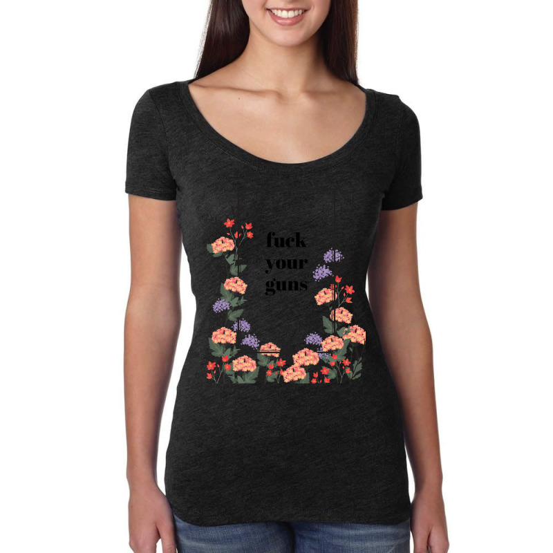 Fuck Your Guns Women's Triblend Scoop T-shirt by BOBBY JO BURNETTE | Artistshot