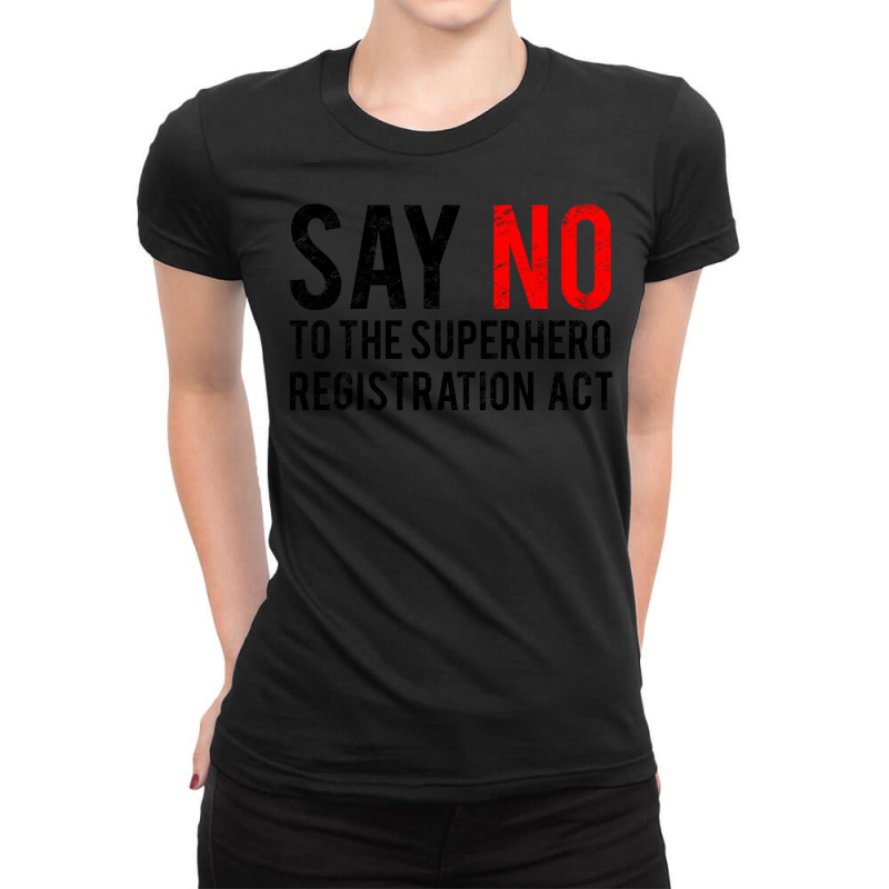 Civil War   Say No   Black Dirty Ladies Fitted T-Shirt by paletahendle4 | Artistshot