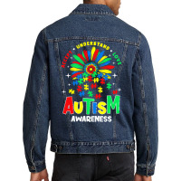 Autism Awareness T  Shirtautism Awareness Flower Gift T  Shirt Men Denim Jacket | Artistshot