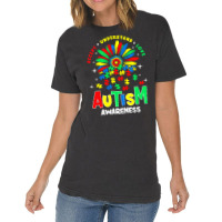 Autism Awareness T  Shirtautism Awareness Flower Gift T  Shirt Vintage T-shirt | Artistshot