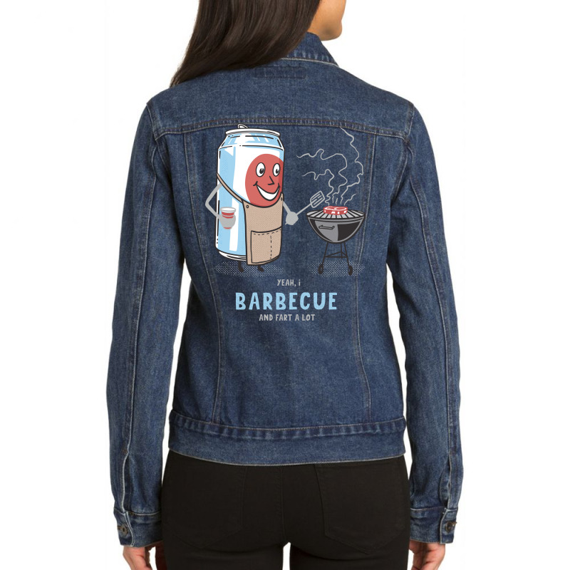 Yeah I Barbecue And Fart A Lot Cute Novelty Happy Ladies Denim Jacket by nhubinhtnut | Artistshot