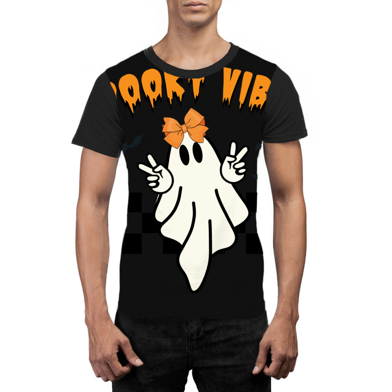 Ghost Spooky Vibes Halloween Graphic T-shirt | Artistshot