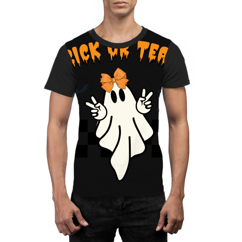 Ghost Trick Or Teach Halloween Graphic T-shirt | Artistshot