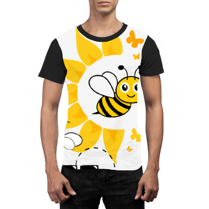 Bee On Sunflower Graphic T-shirt | Artistshot