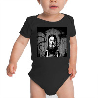 Angry Woman Face Black And White Baby Bodysuit | Artistshot