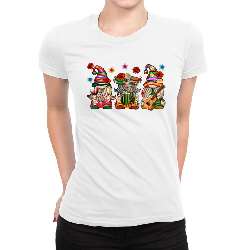 Mexican Gnomies Ladies Fitted T-Shirt by enoddigitalart@gmail.com | Artistshot