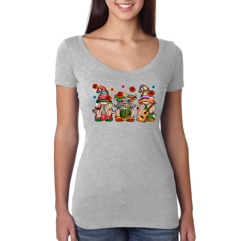 Mexican Gnomies Women's Triblend Scoop T-shirt by enoddigitalart@gmail.com | Artistshot