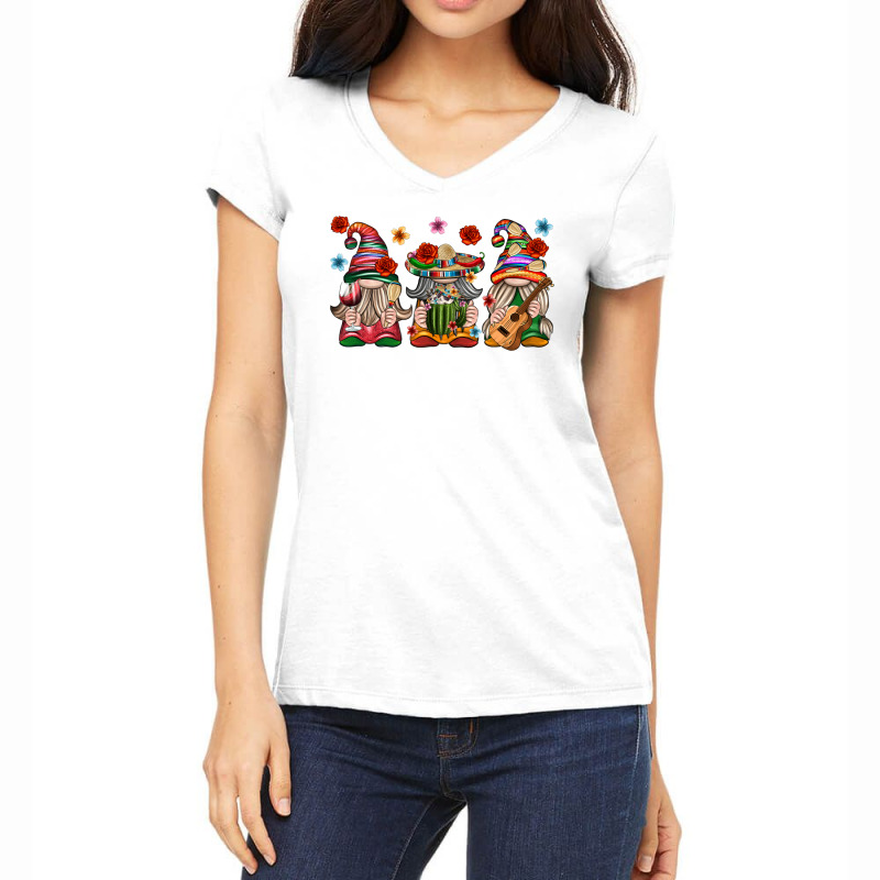 Mexican Gnomies Women's V-Neck T-Shirt by enoddigitalart@gmail.com | Artistshot