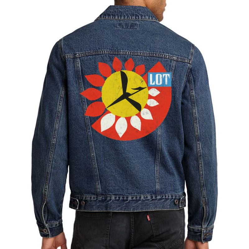 Fly By Lot Polish Airline Faded Vintage Style2 Men Denim Jacket | Artistshot