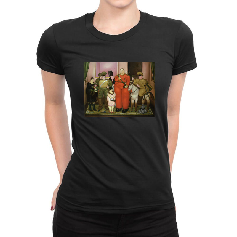 1971, Official Portrait Of The Military Junta Art Ladies Fitted T-Shirt by scottrussell | Artistshot