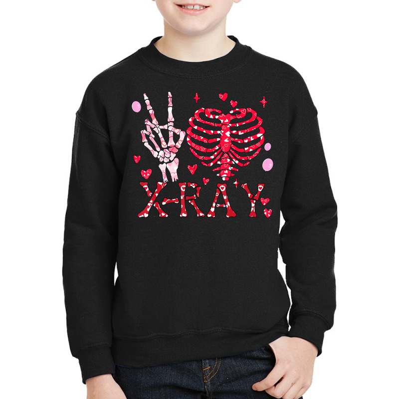 Peace Love X Ray Radiology Tech Happy Valentines D Youth Sweatshirt by nhubinhtnut | Artistshot