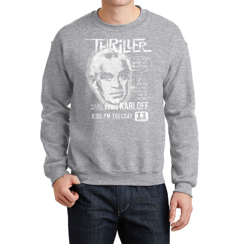 Boris Karloff Thriller Vintage Horror Aesthetic Crewneck Sweatshirt | Artistshot