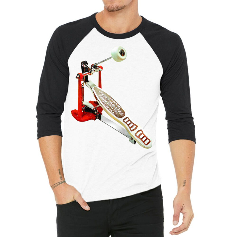 Drum Pedal Drumming Lover Gift 3/4 Sleeve Shirt by baidyavirendk | Artistshot