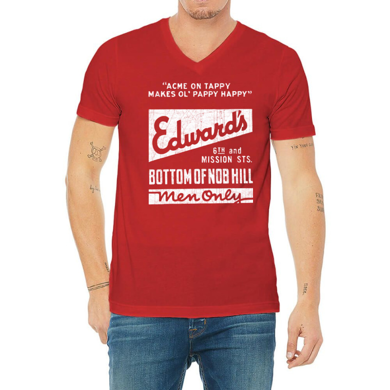 Edwards Mens Club Vintage 60s Cocktail Bar V-neck Tee | Artistshot