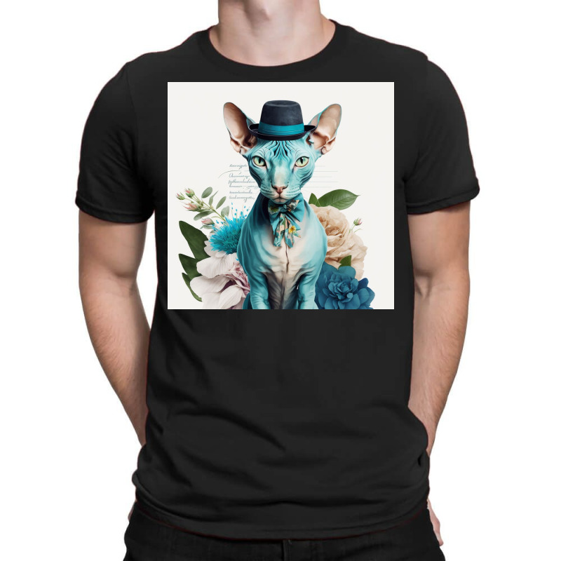 Cute Cat Wearing Tie And Hat T-Shirt by TheDol | Artistshot