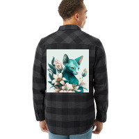 Blue Cat Have Various Poses Flannel Shirt | Artistshot