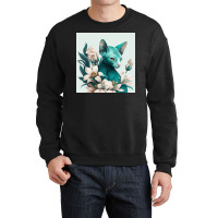 Blue Cat Have Various Poses Crewneck Sweatshirt | Artistshot