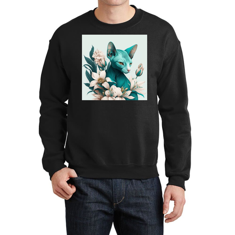 Blue Cat Have Various Poses Crewneck Sweatshirt by TheDol | Artistshot