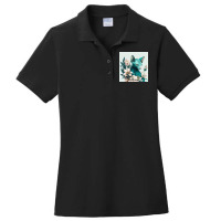 Blue Cat Have Various Poses Ladies Polo Shirt | Artistshot