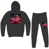 Lonely Hiker Looks At Moon Hoodie & Jogger Set | Artistshot