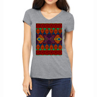 Ai. Abstract Seamless Pattern Stylized As Artific Women's V-neck T-shirt | Artistshot