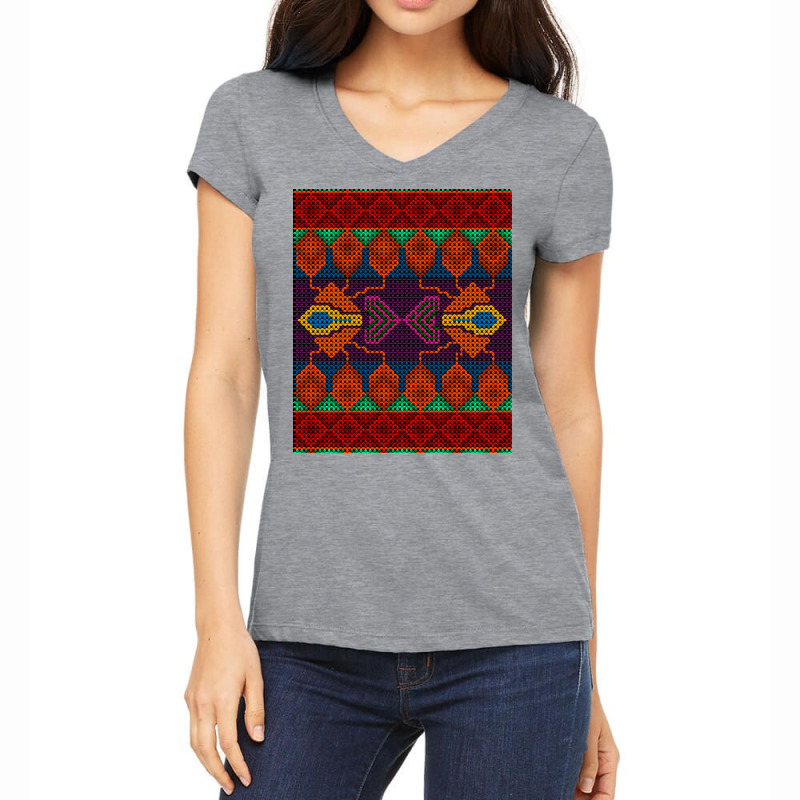 Ai. Abstract Seamless Pattern Stylized As Artific Women's V-Neck T-Shirt by barmental58 | Artistshot