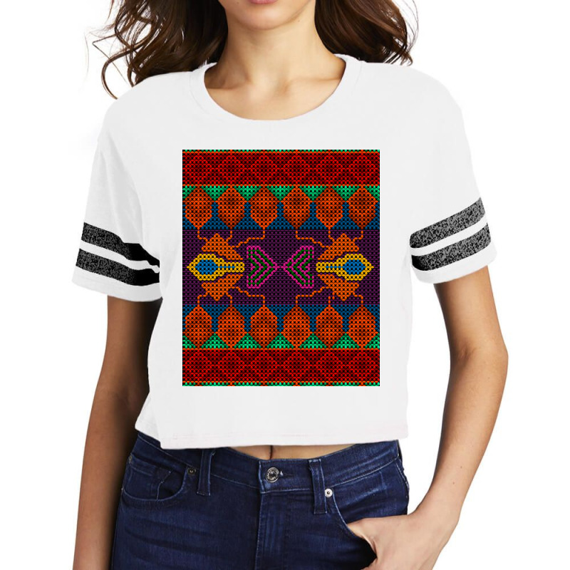 Ai. Abstract Seamless Pattern Stylized As Artific Scorecard Crop Tee by barmental58 | Artistshot