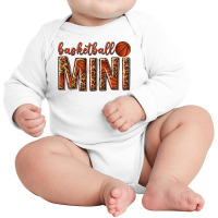 Basketball Mini With Leopard Long Sleeve Baby Bodysuit | Artistshot