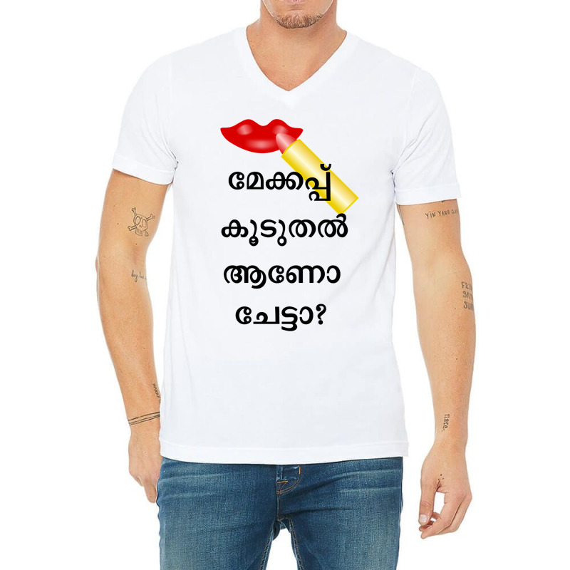 Malayalam Words V-Neck Tee by JOHN CHAVEZ | Artistshot