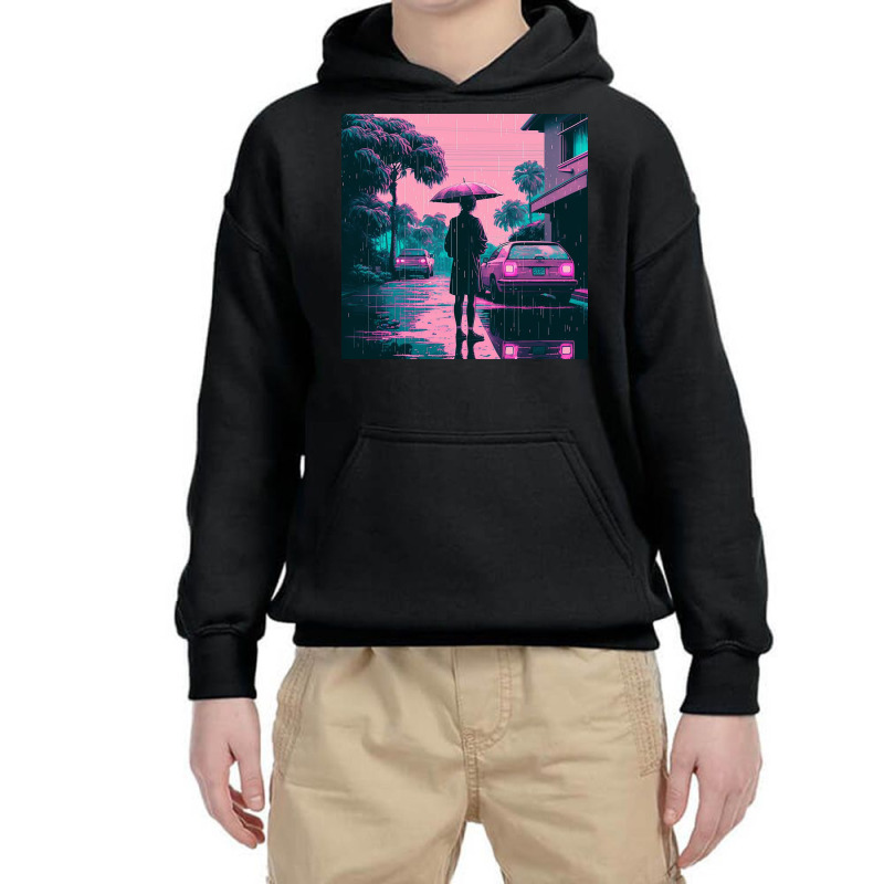 Coconut Trees At Sunset 80's Youth Hoodie by Creative Corner | Artistshot