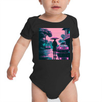 Coconut Trees At Sunset 80's Baby Bodysuit | Artistshot