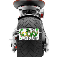 Not Lucky Just Blessed St Patricks Day Shamrock Motorcycle License Plate | Artistshot