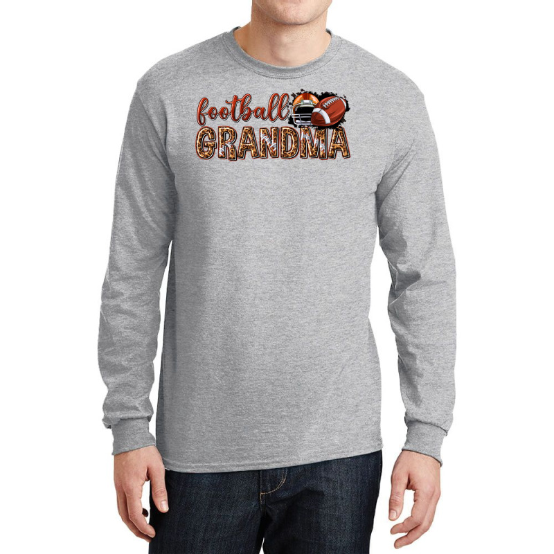 Football Grandma With Leopard Long Sleeve Shirts by enoddigitalart@gmail.com | Artistshot