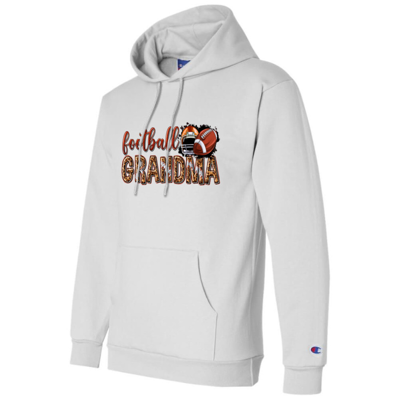 Football Grandma With Leopard Champion Hoodie by enoddigitalart@gmail.com | Artistshot