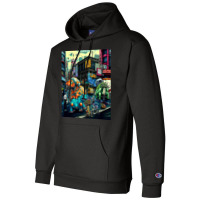 Cats Running In The City Champion Hoodie | Artistshot