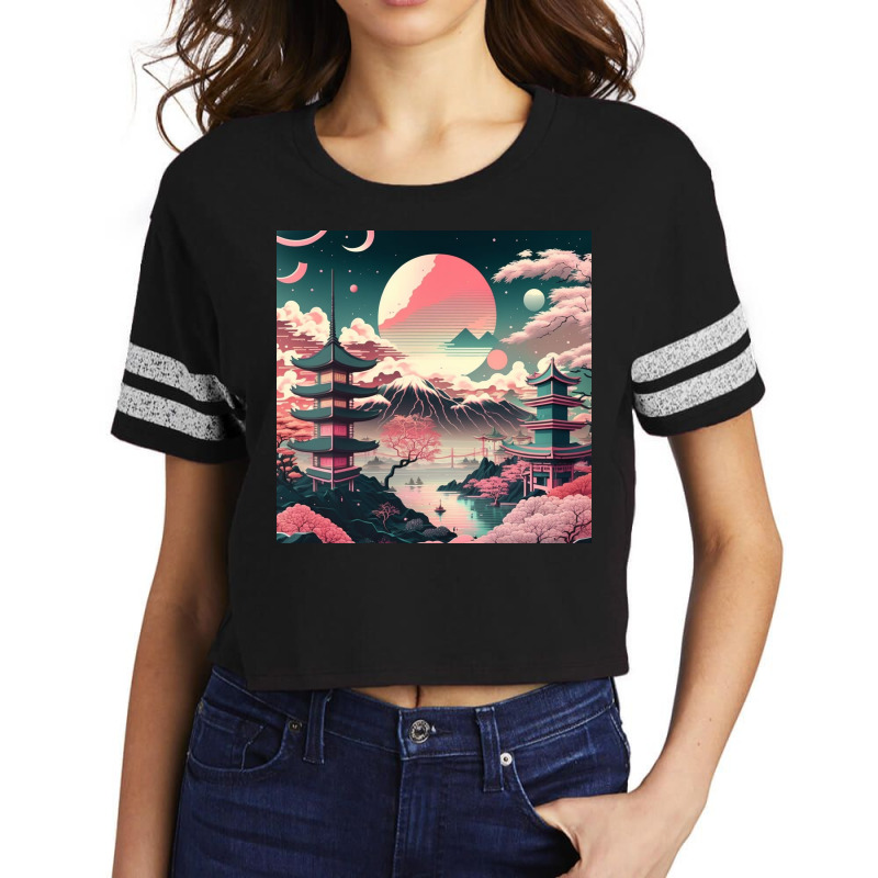 Supermoon Pink Scorecard Crop Tee by Haven Treasures | Artistshot