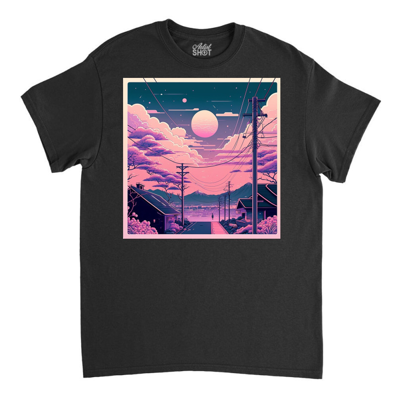 Aesthetic View On Sunset Sky Classic T-shirt by Haven Treasures | Artistshot