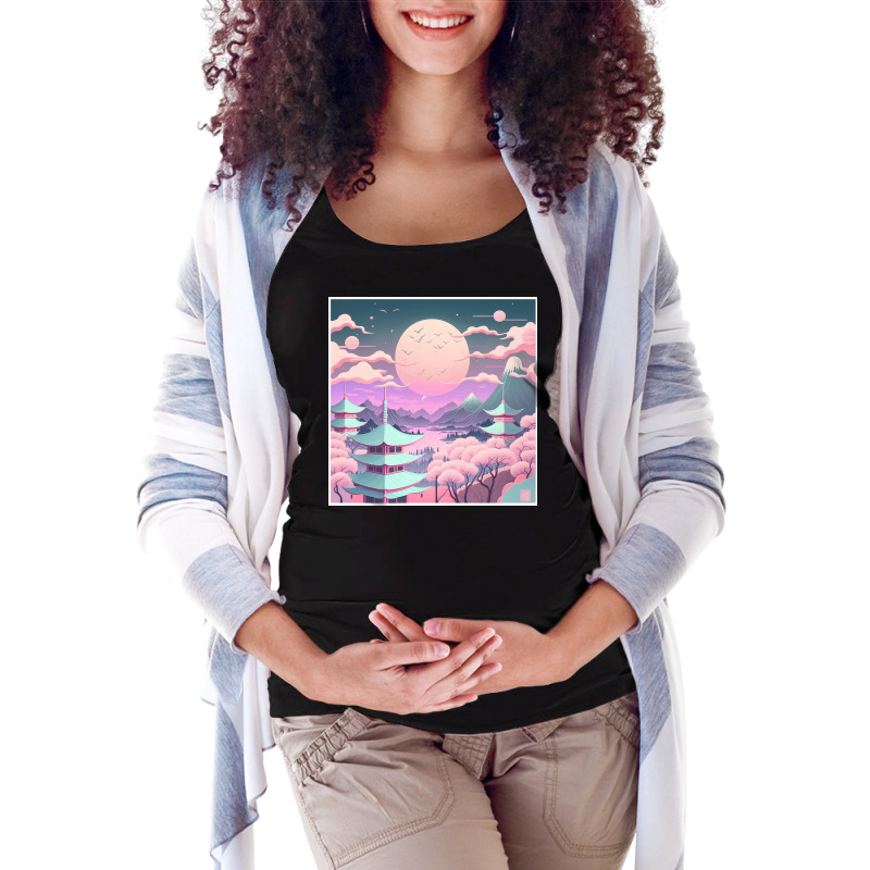 Landscape Such As A Starry Night Maternity Scoop Neck T-shirt by Haven Treasures | Artistshot