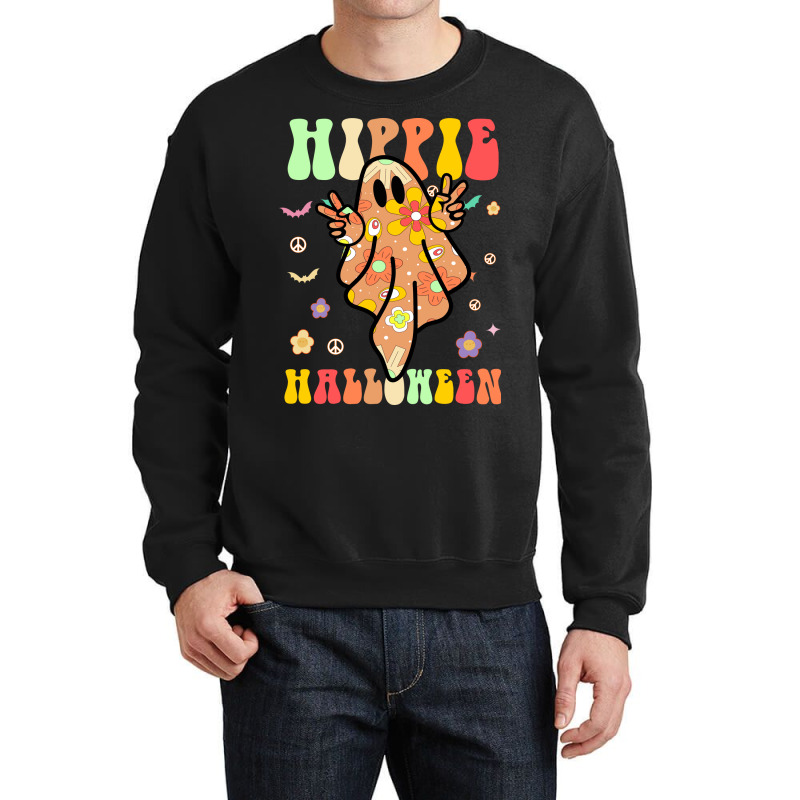 Hippie Halloween Shirt Retro Halloween Crewneck Sweatshirt | Artistshot