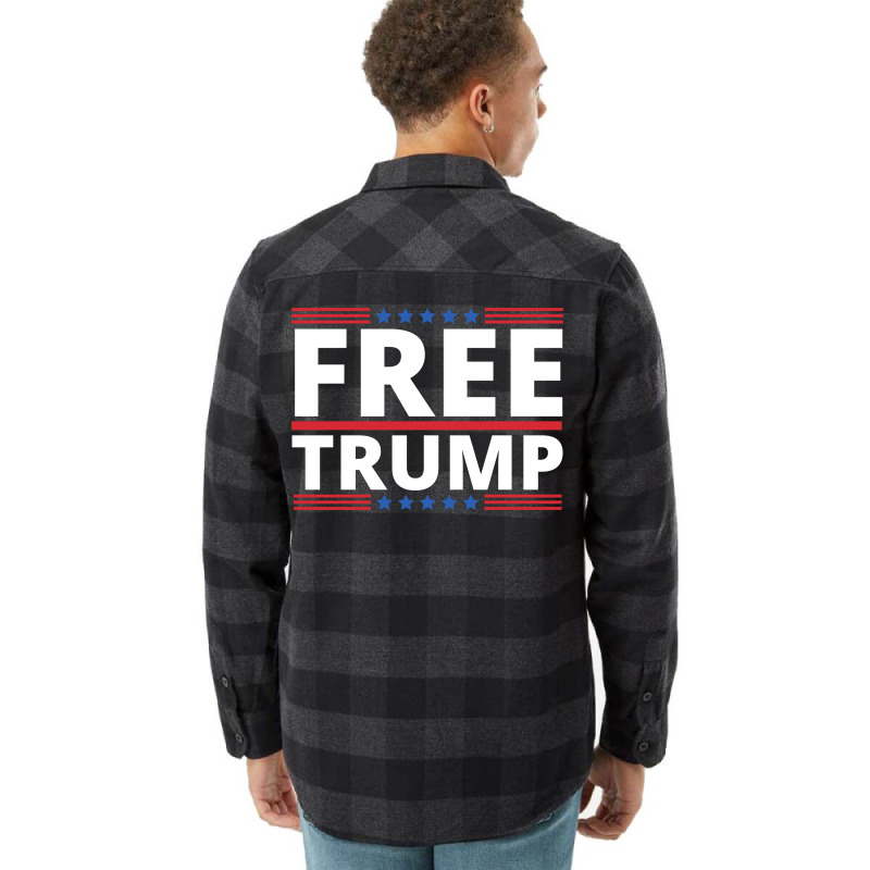 Free Trump Free Donald Trump Republican Support Flannel Shirt | Artistshot