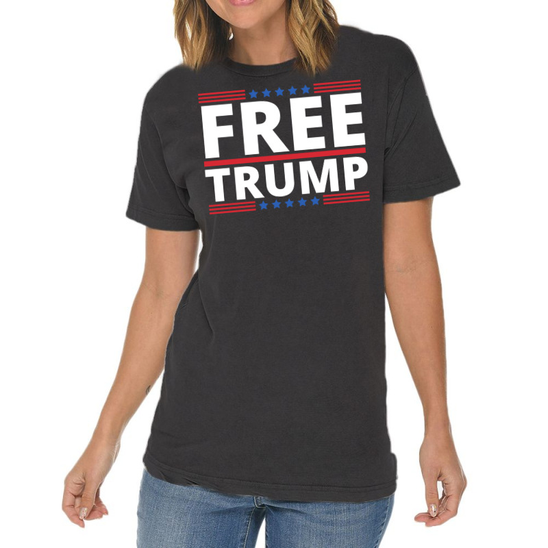 Free Trump Free Donald Trump Republican Support Vintage T-shirt | Artistshot