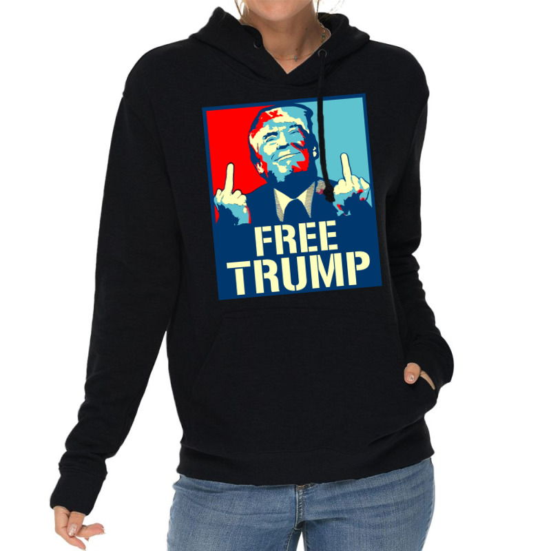 Free Trump Free Donald Trump Republican Supporter Lightweight Hoodie | Artistshot