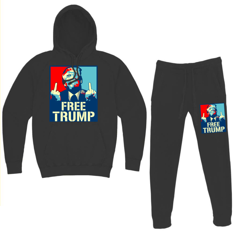 Free Trump Free Donald Trump Republican Supporter Hoodie & Jogger Set | Artistshot