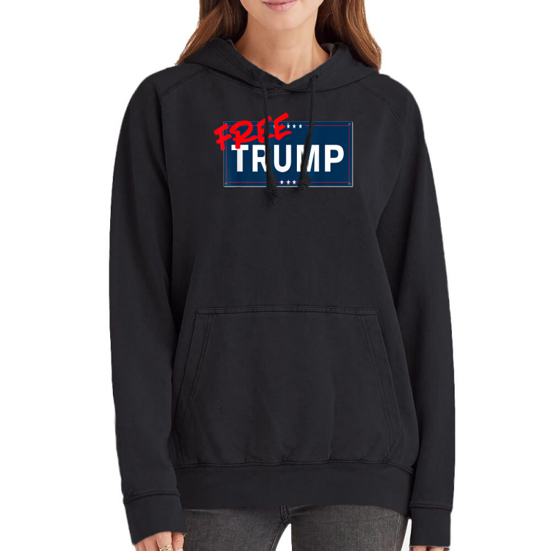 Free Trump Free Donald Trump Republican Support Vintage Hoodie | Artistshot