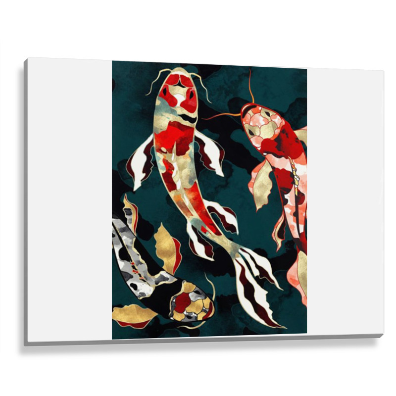 Metallic Koi Metal Print Horizontal | Artistshot